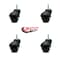 Service Caster 2 Inch Flat Black Hooded 5/16 Inch Threaded Stem Ball Caster SCC, 4PK SCC-TS01S20-POS-FB-516-4 - alternate 4